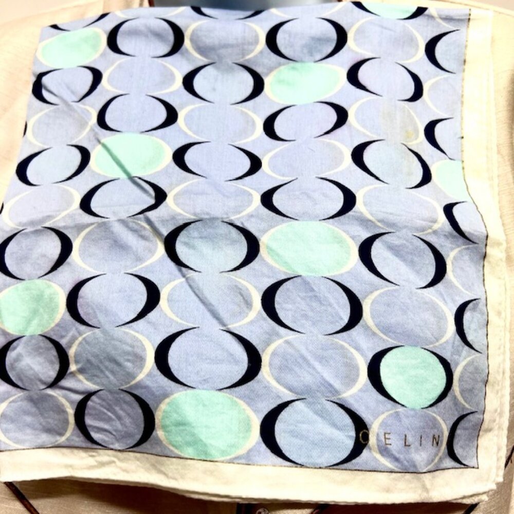 BUNDLE 4:  CELINE P-HANAE M-RENOMA-JP  MiniScarf/Handker Cotton/Silk 25" 21"(86 - Picture 10 of 15